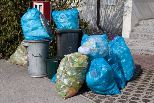 Canning Town garbage collection truck