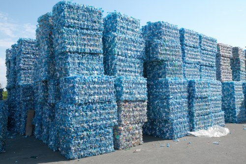 Recycling center in East London